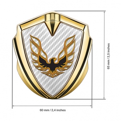 Pontiac Firebird Silicon Emblem Badge Gold White Carbon Copper Logo