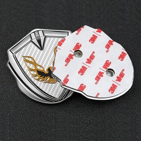 Pontiac Firebird Silicon Emblem Badge Silver White Carbon Copper Logo