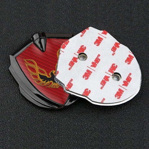 Pontiac Firebird Emblem Car Badge Graphite Red Carbon Copper Logo