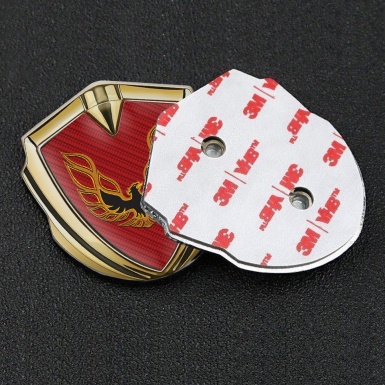 Pontiac Firebird Emblem Car Badge Gold Red Carbon Copper Logo