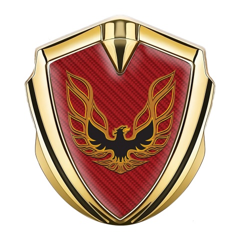 Pontiac Firebird Emblem Car Badge Gold Red Carbon Copper Logo