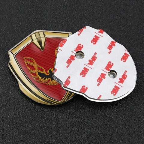Pontiac Firebird Emblem Car Badge Gold Red Carbon Copper Logo