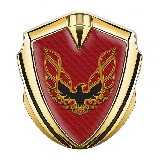 Pontiac Firebird Emblem Car Badge Gold Red Carbon Copper Logo