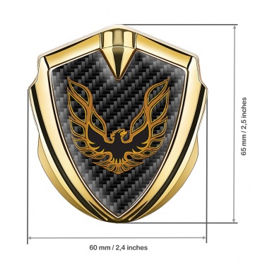 Pontiac Firebird Emblem Silicon Badge Gold Black Carbon Copper Logo