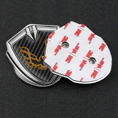 Pontiac Firebird Emblem Silicon Badge Silver Black Carbon Copper Logo