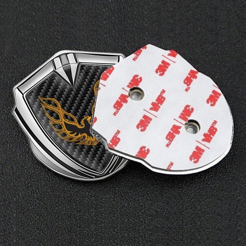 Pontiac Firebird Emblem Silicon Badge Silver Black Carbon Copper Logo