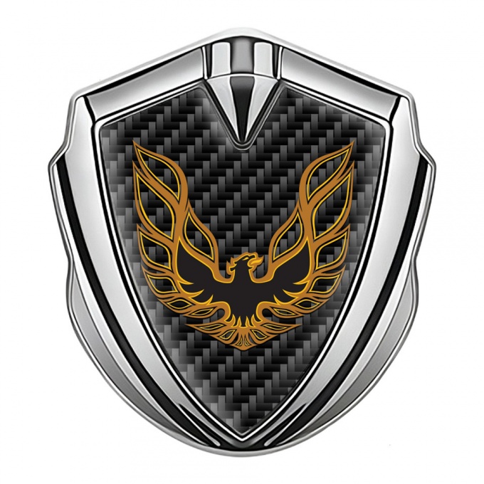 Pontiac Firebird Emblem Silicon Badge Silver Black Carbon Copper Logo