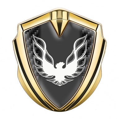 Pontiac Firebird Metal Domed Emblem Gold Black Carbon White Phoenix