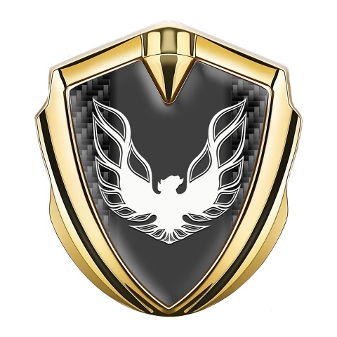 Pontiac Firebird Metal Domed Emblem Gold Black Carbon White Phoenix