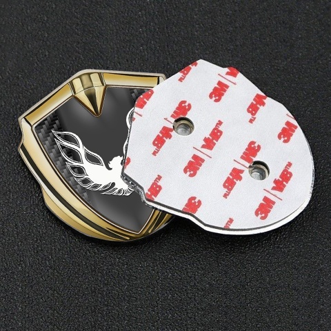Pontiac Firebird Metal Domed Emblem Gold Black Carbon White Phoenix