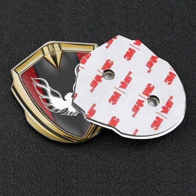 Pontiac Firebird Metal Domed Emblem Gold Red Carbon White Phoenix