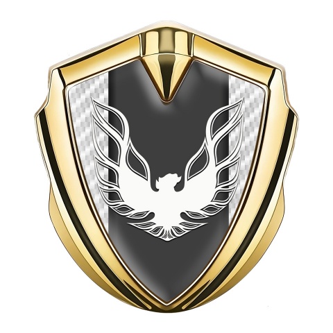 Pontiac Firebird Emblem Fender Badge Gold Pearl Carbon White Phoenix