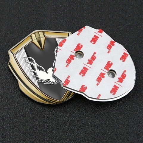 Pontiac Firebird Emblem Fender Badge Gold Pearl Carbon White Phoenix