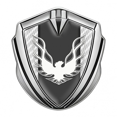 Pontiac Firebird Emblem Fender Badge Silver Pearl Carbon White Phoenix