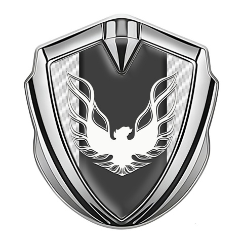 Pontiac Firebird Emblem Fender Badge Silver Pearl Carbon White Phoenix