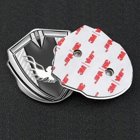 Pontiac Firebird Emblem Fender Badge Silver Pearl Carbon White Phoenix