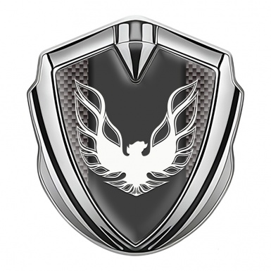 Pontiac Firebird Fender Emblem Badge Silver Grey Carbon White Logo
