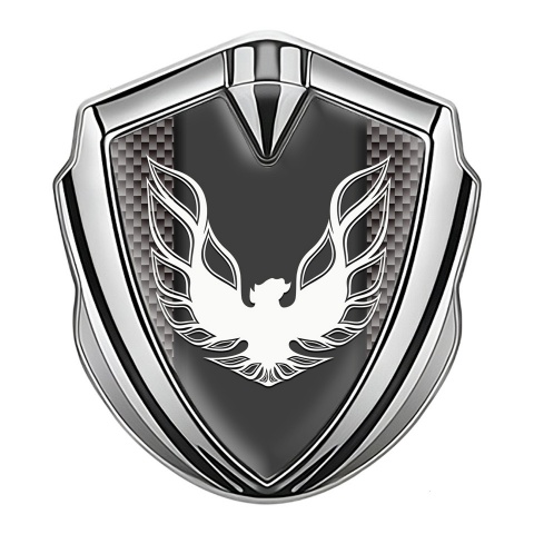 Pontiac Firebird Fender Emblem Badge Silver Grey Carbon White Logo