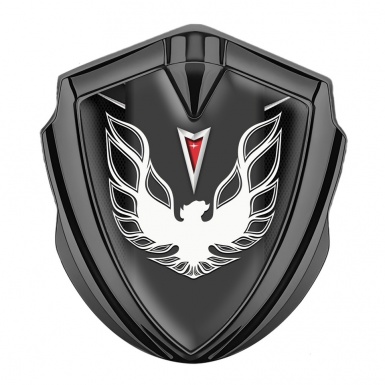 Pontiac Firebird 3d Emblem Badge Graphite Dark Fishnet White Red Logo