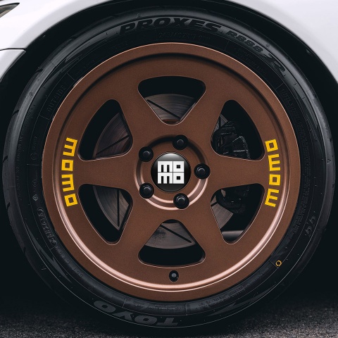 Momo Silicone Stickers for Wheel Center Cap Black