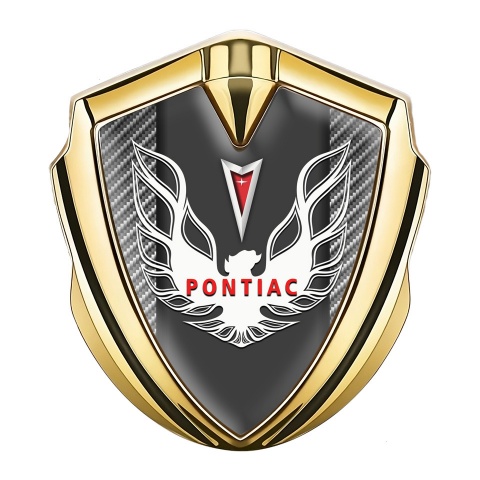 Pontiac Firebird Fender Emblem Badge Gold Light Carbon White Red Logo