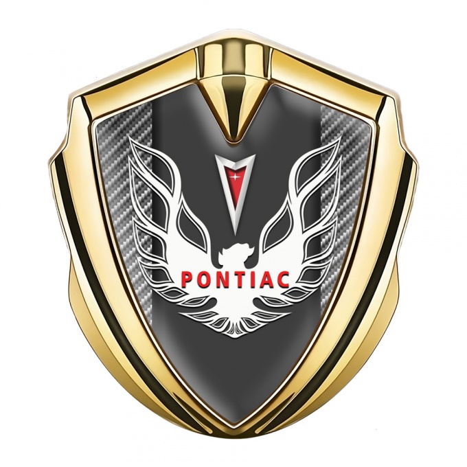 Pontiac Firebird Fender Emblem Badge Gold Light Carbon White Red Logo