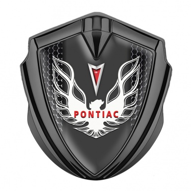 Pontiac Firebird Emblem Trunk Badge Graphite Dark Grate Red White Logo