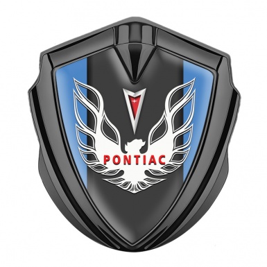 Pontiac Firebird Metal Emblem Badge Graphite Sky Frame Red White Logo