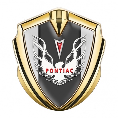 Pontiac Firebird Domed Emblem Badge Gold Moon Grey Red White Logo