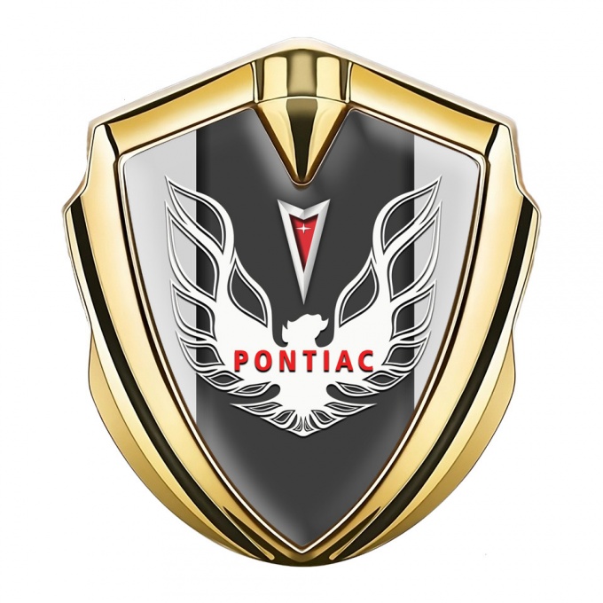 Pontiac Firebird Domed Emblem Badge Gold Moon Grey Red White Logo