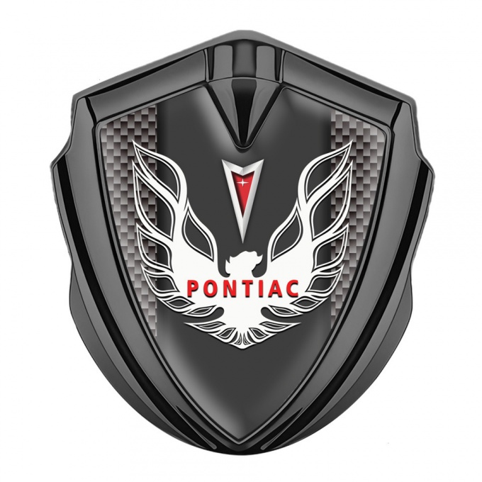 Pontiac Firebird Bodyside Domed Emblem Graphite Grey Carbon Red White Logo