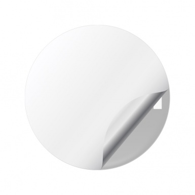 Momo Domed Stickers for Wheel Center Cap Black White