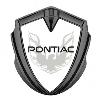 Pontiac Firebird Emblem Car Badge Graphite White Print Solid Logo Design