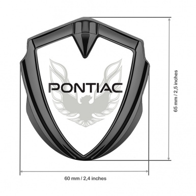 Pontiac Firebird Emblem Car Badge Graphite White Print Solid Logo Design