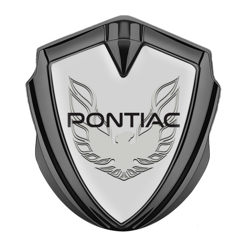 Pontiac Firebird Emblem Fender Badge Graphite Grey Solid Logo Design