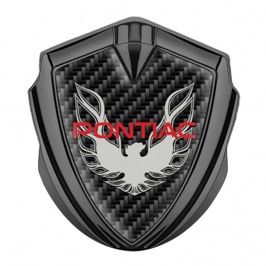Pontiac Firebird Fender Emblem Badge Graphite Black Carbon Grey Logo