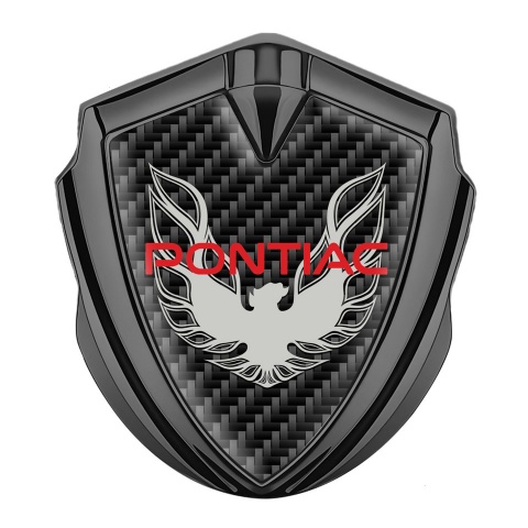 Pontiac Firebird Fender Emblem Badge Graphite Black Carbon Grey Logo