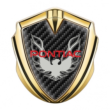 Pontiac Firebird Fender Emblem Badge Gold Black Carbon Grey Logo