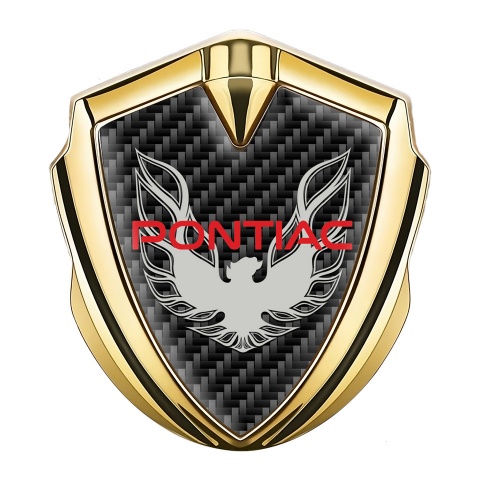 Pontiac Firebird Fender Emblem Badge Gold Black Carbon Grey Logo