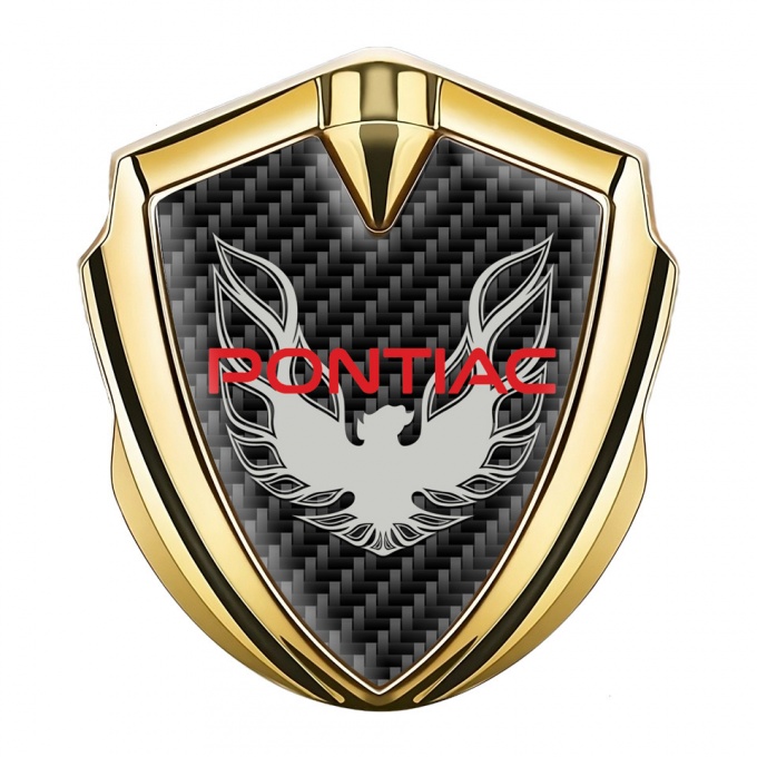 Pontiac Firebird Fender Emblem Badge Gold Black Carbon Grey Logo