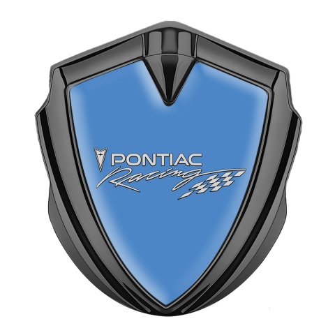 Pontiac Emblem Ornament Graphite Glacial Blue Racing Logo Edition