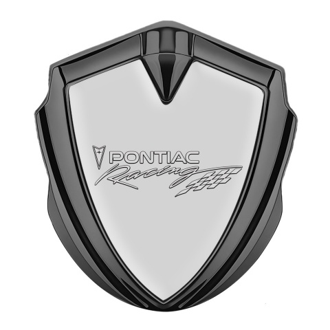 Pontiac Bodyside Domed Emblem Graphite Moon Grey Racing Logo Edition