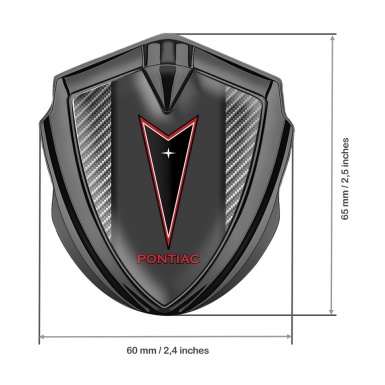 Pontiac Emblem Ornament Badge Graphite Light Carbon Red Outline Edition