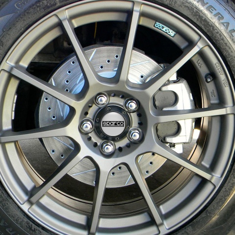 Sparco Silicone Stickers Wheel Center Cap Grey