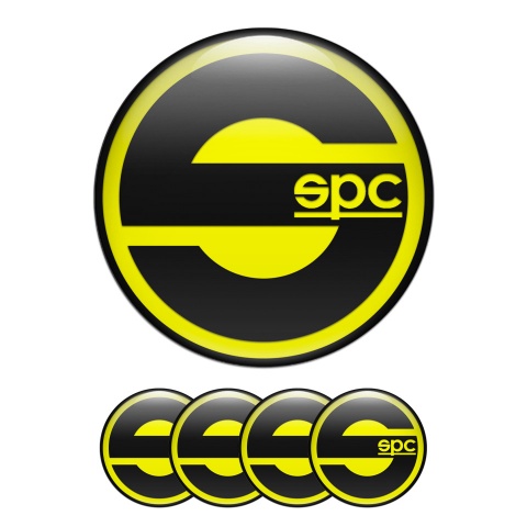 Sparco Silicone Stickers Wheel Center Cap Yellow Black