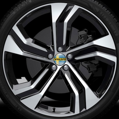 Volvo Silicone Stickers Wheel Center Cap Swedish flag 