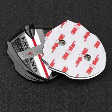 Mclaren GTR Bodyside Domed Emblem Graphite Dark Grate England Flag