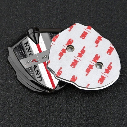 Mclaren GTR Bodyside Domed Emblem Graphite Dark Grate England Flag