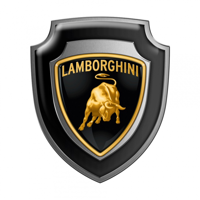 Lamborghini 3D Emblem Stickers (2 Pcs) – Original OEM Style – 5 X 4 Cm