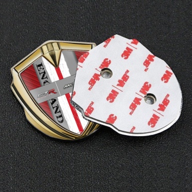 Mclaren GTR Emblem Fender Badge Gold Red Carbon England Edition